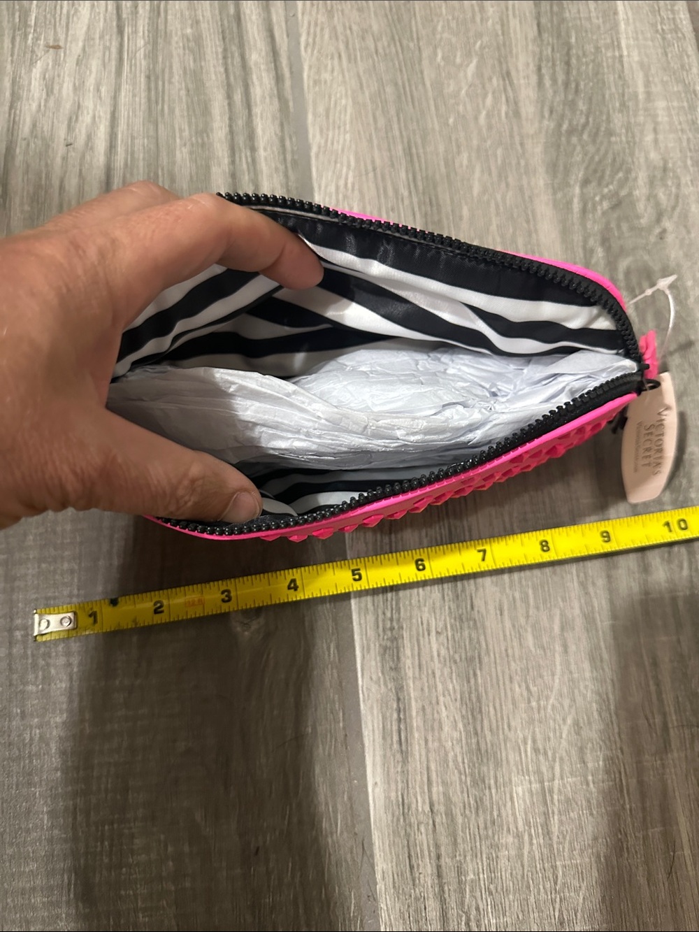 Victoria's Secret Neon Pink Studded Cosmetic Case - Picture 6 of 6